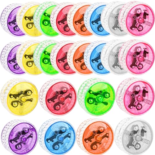 Drayear 24 Pack LED Light Up Yo Yo Glow in The Dark Yo Yos for Beginner Level Birthday Party Favors Classroom Prizes Bulk Toys for Goodie Bags 8 Colors - Image 1
