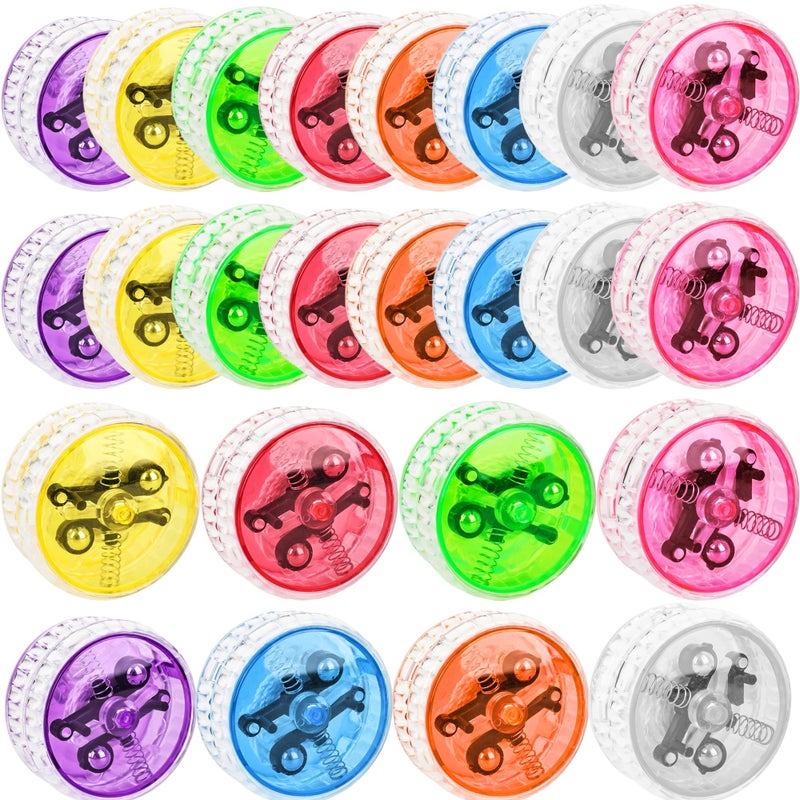 Drayear 24 Pack LED Light Up Yo Yo Glow in The Dark Yo Yos for Beginner Level Birthday Party Favors Classroom Prizes Bulk Toys for Goodie Bags 8 Colors - Image 3