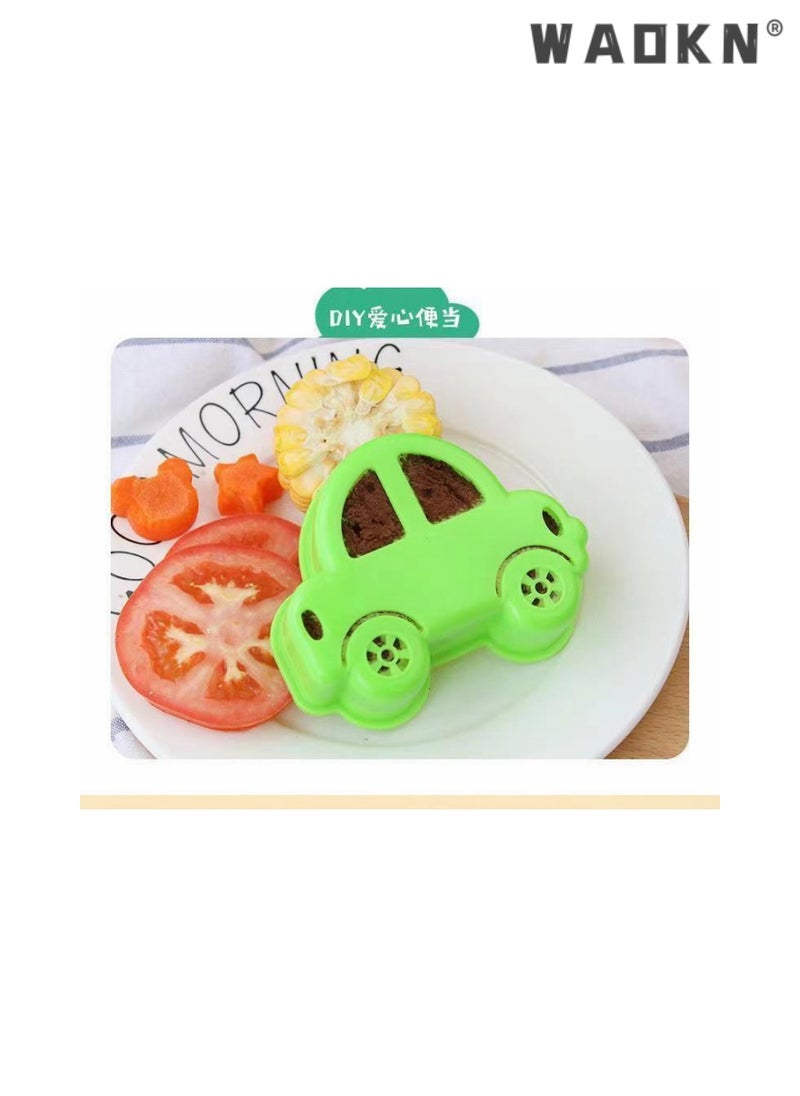 WAOKN 3PCS Cartoon Bear Car Kitty Cat Shape Sandwich Cutter and Sealer Bento Toast Bread Sandwich Mould, Uncrustable Sandwich Mould, Cut and Seal, Lunchbox and Bento Box Food Grade Safety  - Image 3