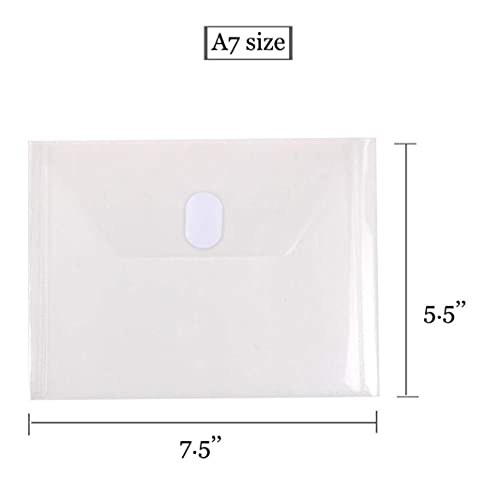Anseal 24 Pack 5 x 7 Coupon Receipt Check Holder, Small Clear Plastic Envelope with Hoop & Loop Closure, Stamp and Die Storage Pockets for Cutting Dies Stencil Stamp Crafts - Image 3