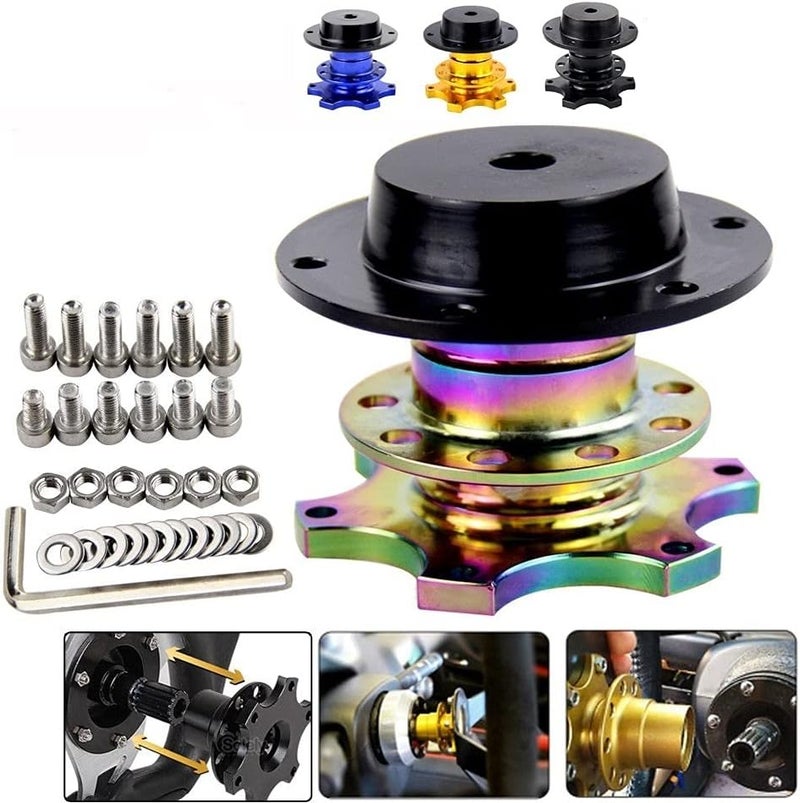 Wivplex Gold Steering Wheel Quick Release Hub Adapter - Image 4