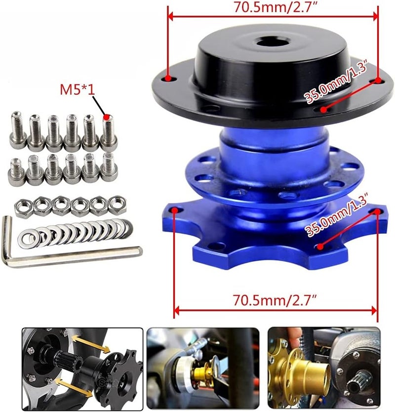 Wivplex Gold Steering Wheel Quick Release Hub Adapter - Image 2