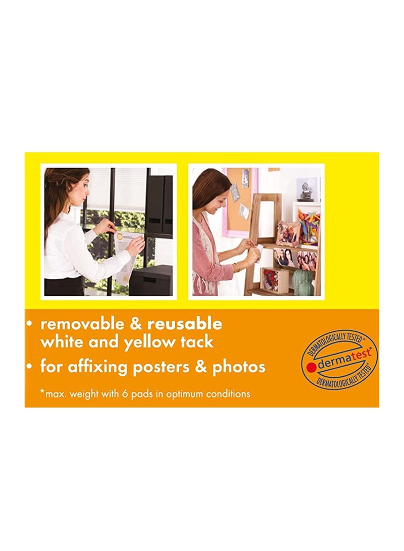 UHU 6 عبوات من لاصق باتافكس القابل لإعادة الاستخدام باللون الأصفر - Image 2