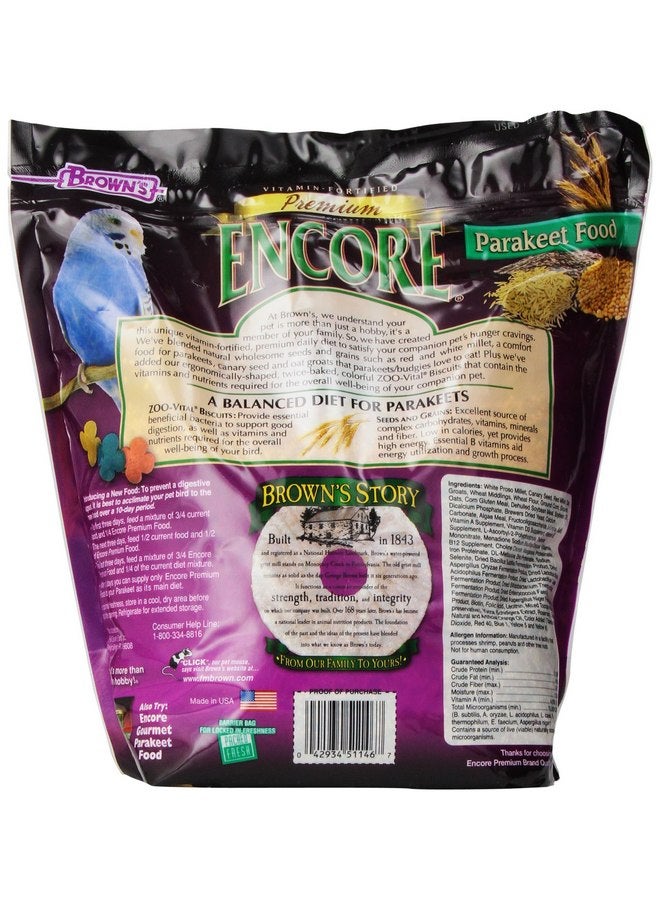 BROWN'S F.M. Brown'S Encore Parakeet Food, 5-Pound - Image 2