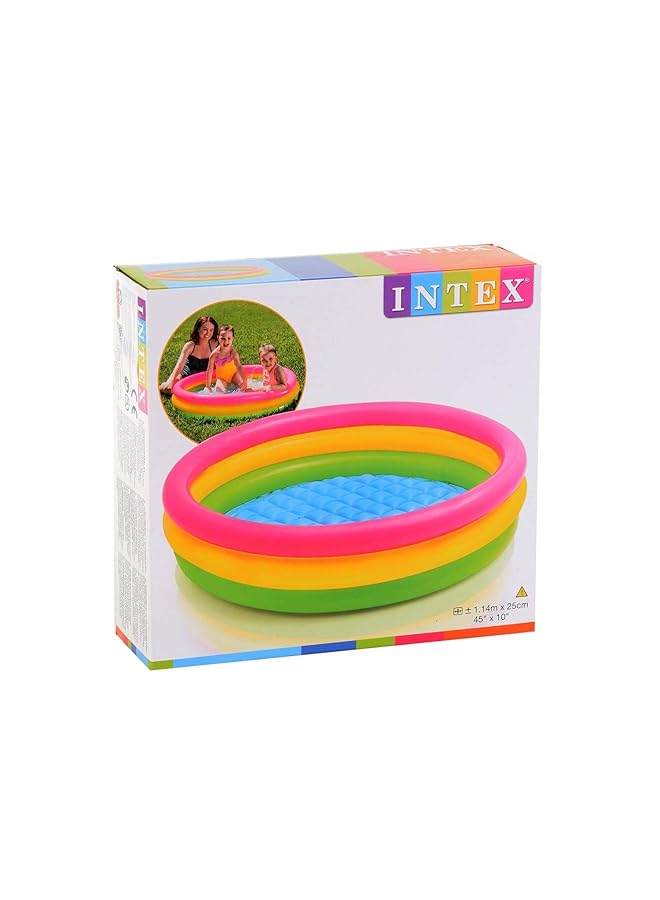 INTEX Sunset Glow 57412Np Baby Pool 3 Ring Diameter 114 X 25 Cm - Image 1