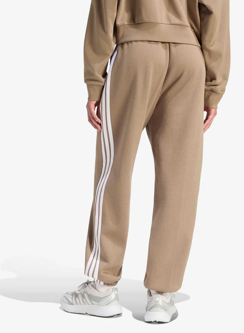 Adidas KHASIX/WHITE 3-Stripes Fleece Sweatpants for Women | Best Price UAE