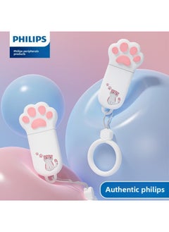 Generic Philips U Disk Large Capacity Type-c Adapter Cat Claw Cute Leather Case Male And Female Student Computer Car Universal-Color:Philips U Disk + Cat Claw Leather Case-Capacity:8GB  - Image 2