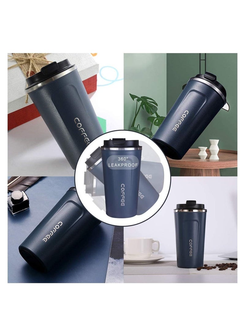 Coffee Vacuum Insulated Travel Mug Smilatte Leakproof Double Wall Stainless Steel Reusable Coffee Cup with Lid for Hot and Cold Drinks  - Image 3