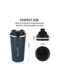 Coffee Vacuum Insulated Travel Mug Smilatte Leakproof Double Wall Stainless Steel Reusable Coffee Cup with Lid for Hot and Cold Drinks  - Image 2