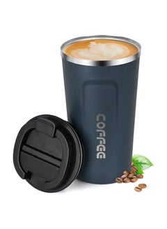 Coffee Vacuum Insulated Travel Mug Smilatte Leakproof Double Wall Stainless Steel Reusable Coffee Cup with Lid for Hot and Cold Drinks  - Image 1