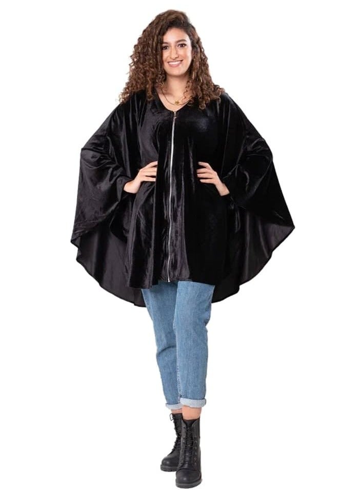 Women's velvet blouse with front zipper - Image 1