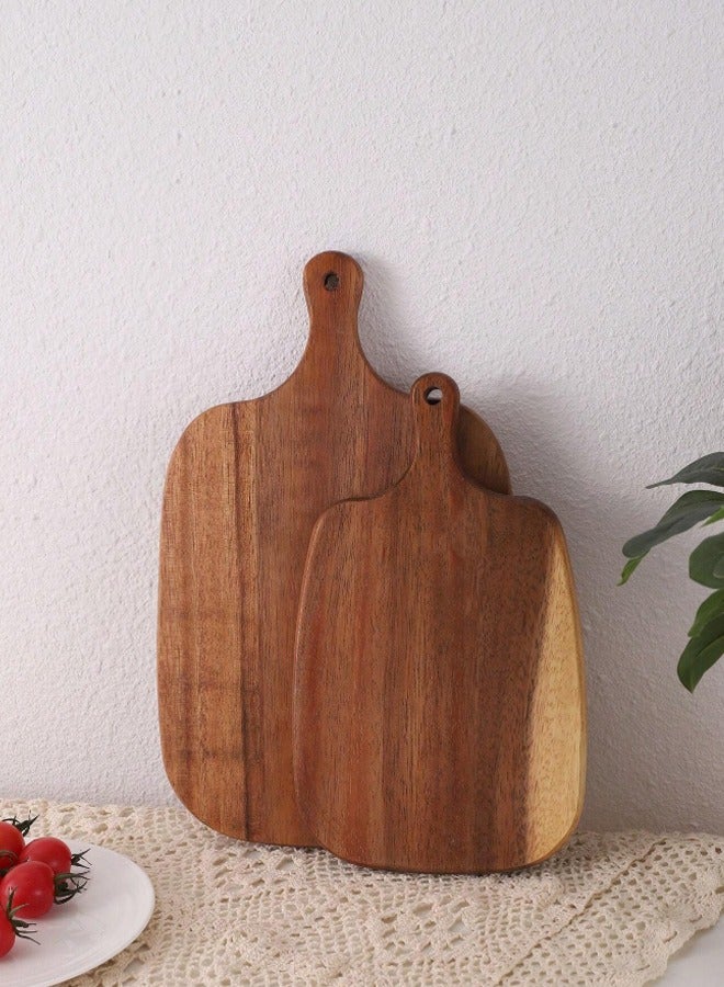 Wooden Cutting Board (26.5cm x 15.5cm), Cutting Board/Serving Platter with Handle, Made of Acacia Wood, Suitable for Meat, Cheese, Bread, Vegetables and Fruits, with Handle  - Image 4