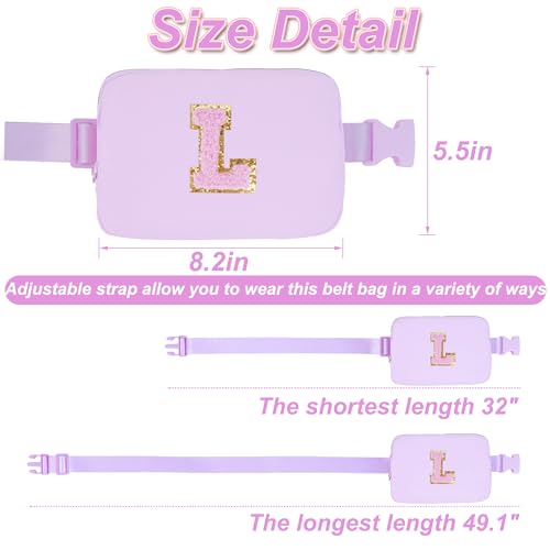 Uygafly Birthday Gifts for 6 7 8 9 10 11 12 13 Year Old Girls,Fanny Pack Belt Bag Crossbody Bags for Women Girls Kids,Fashion Waist Packs Cute Teen Trendy Stuff Travel Essentials | Lavender,L - Image 5