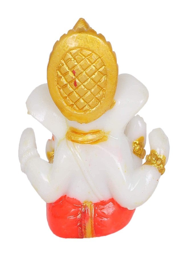 NRSON® Polyresin Meditating Lord Ganesha Idols for Home Decor, car Dashboard, Car Dashboard Ganesha 2.3 x 2.3 Inch 3 cm,[Multicolour] - Image 3