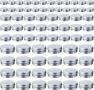 Chumia Chumia 72 Pieces Metal Round Tins Portable Aluminum Tin Cans Containers Small Candle Tins Salve Tins Empty Tin - Image 1