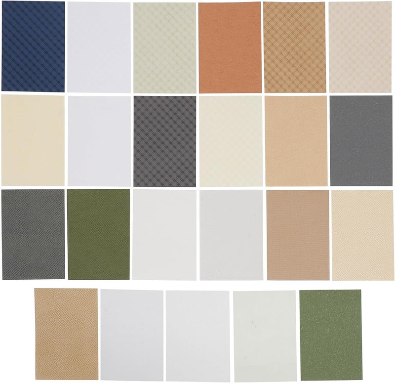 Healeved 23 Sheets Textured Background Paper Set for Scrapbook and DIY Crafting, Vintage Aesthetic Art Paper for Hand Account and Collage Decoration in Mixed Colors - Image 1