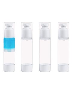 Generic Airless Lotion Pump Bottle Refillable Travel Dispenser Bottle for Cream and Lotion (100ml-4pcs)  - Image 1