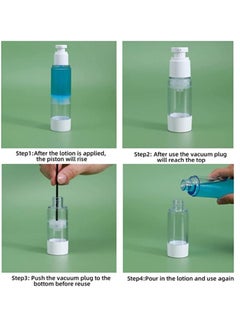 Generic Airless Lotion Pump Bottle Refillable Travel Dispenser Bottle for Cream and Lotion (100ml-4pcs)  - Image 4