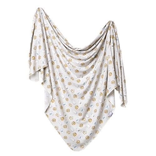 Copper Pearl Large Premium Knit Baby Swaddle Receiving Blanket Chip - Image 1