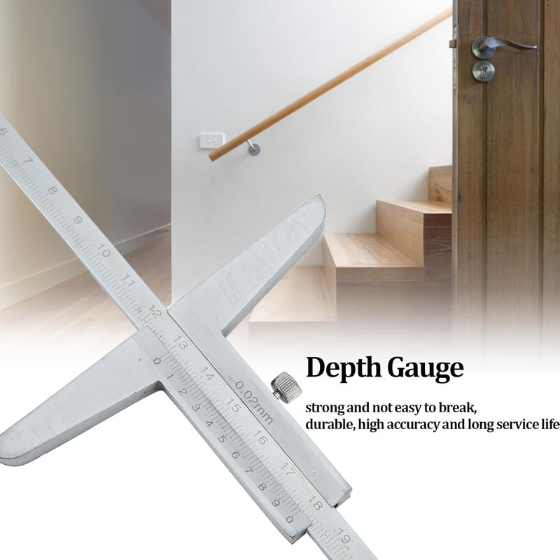 Aluminum Alloy Vernier Caliper 0 200mm Clear Scale Inside Outside Step Depth Measuring Tool - Image 3