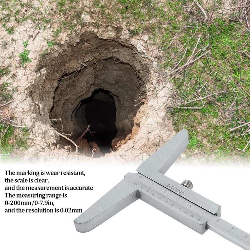 Aluminum Alloy Vernier Caliper 0 200mm Clear Scale Inside Outside Step Depth Measuring Tool - Image 4
