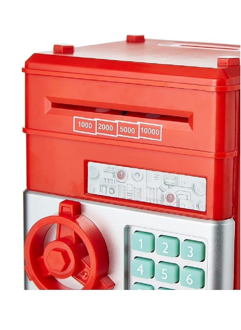 Yuwell Piggy Bank For Boys And Girls Kids Coin Bank With Safe Password Electronic Mini ATM With Auto Scroll Paper Money Best Birthday For Kids  - Image 4