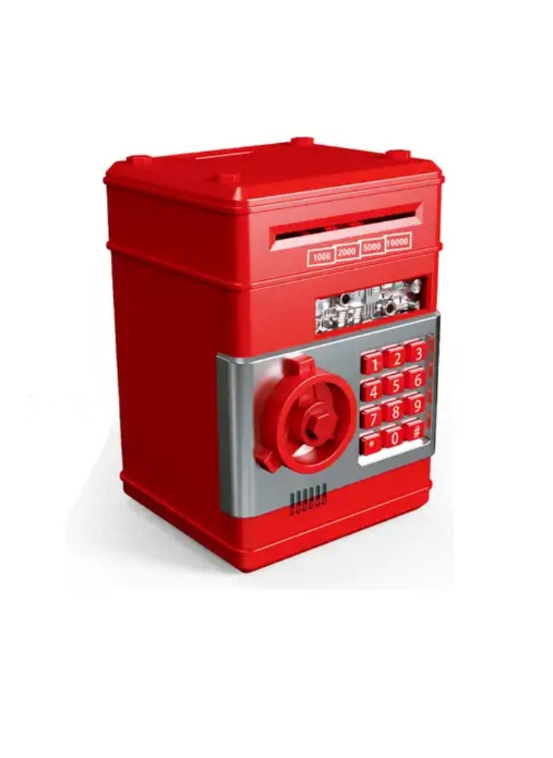 Yuwell Piggy Bank For Boys And Girls Kids Coin Bank With Safe Password Electronic Mini ATM With Auto Scroll Paper Money Best Birthday For Kids  - Image 1