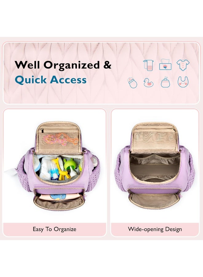 mommore Diaper Bag Small Diaper Backpack Stylish Baby Travel Backpacks - Image 3