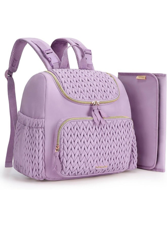 mommore Diaper Bag Small Diaper Backpack Stylish Baby Travel Backpacks - Image 1
