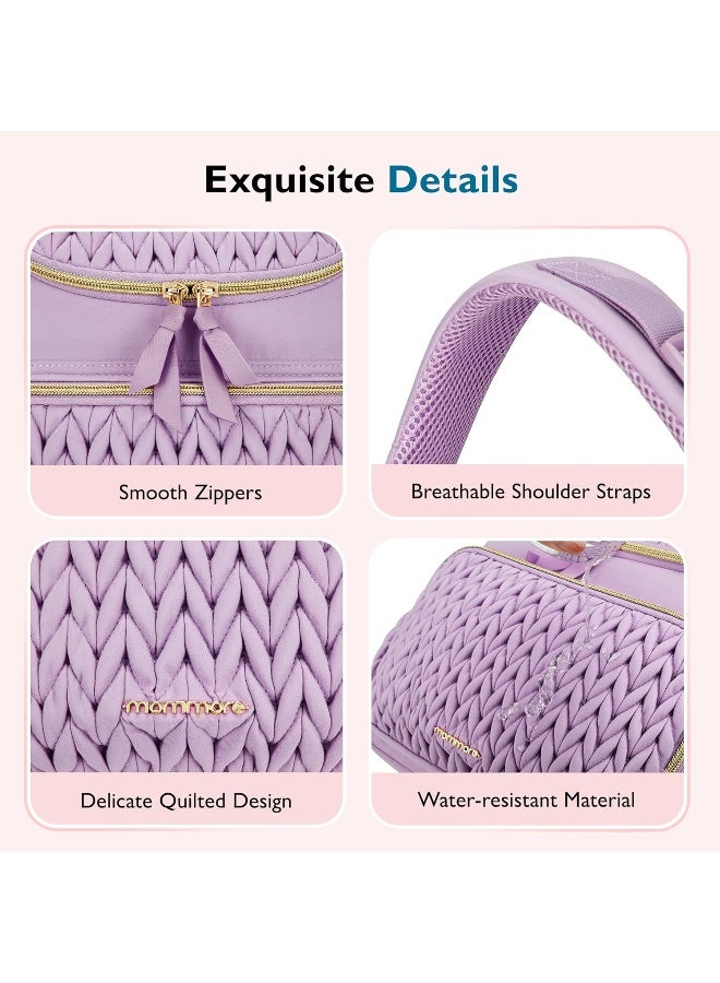 mommore Diaper Bag Small Diaper Backpack Stylish Baby Travel Backpacks - Image 5