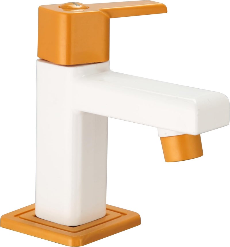 Prayag Ultra Pillar Cock PTMT Plastic Foam Flow Table Mount Faucet Tap with Flange Leakproof Durable Stylish Wash Basin Sink Bathroom Water Saving (Gold, 130-UG) - Image 3