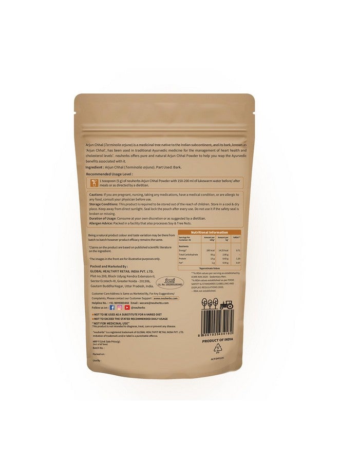 Neuherbs Arjun Chhal Powder - 200 gm (Pack of 1) | 100% Natural & Pure Herbal Arjun Ki Chaal Powder For Men & Women | To Support Heart Health & Promote Good Cholesterol | Rich In Antioxidant - Image 5