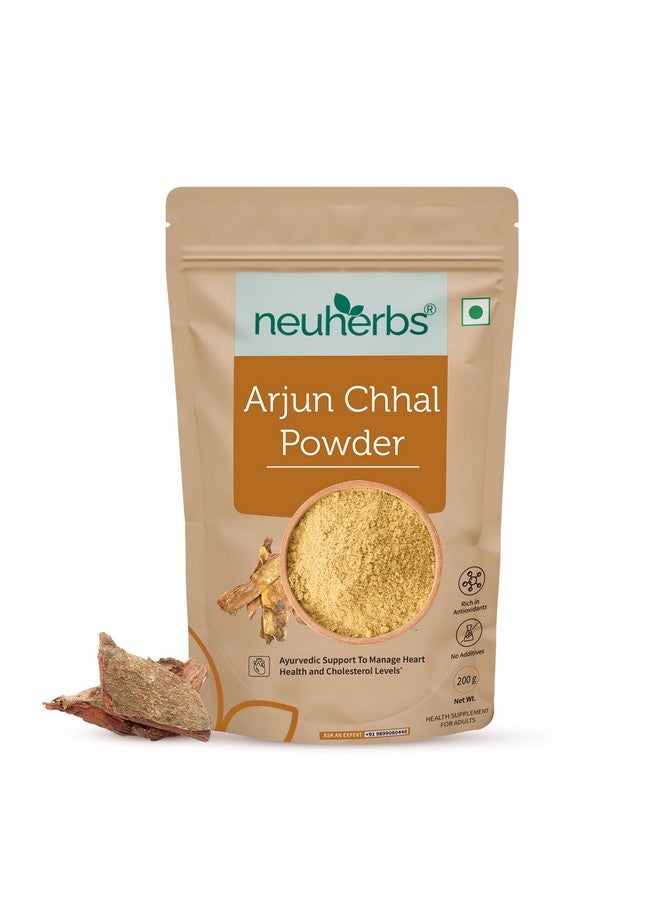 Neuherbs Arjun Chhal Powder - 200 gm (Pack of 1) | 100% Natural & Pure Herbal Arjun Ki Chaal Powder For Men & Women | To Support Heart Health & Promote Good Cholesterol | Rich In Antioxidant - Image 1