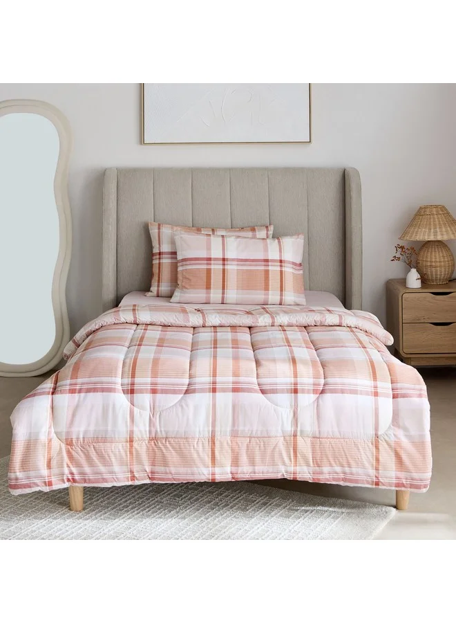 Home Box Madison Hazel 3-Piece Cotton Printed Twin Comforter Set 220 x 160 cm