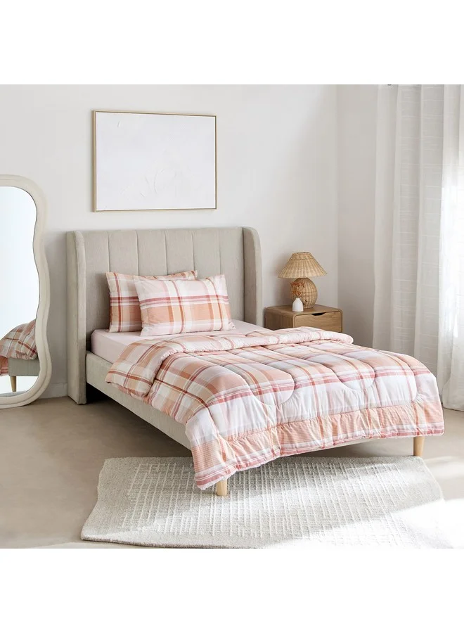 Home Box Madison Hazel 3-Piece Cotton Printed Twin Comforter Set 220 x 160 cm