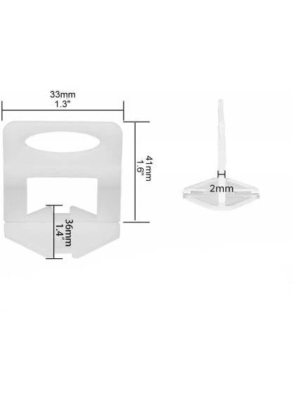 FLAMINGO ENTERPRISE FLAMINGO ENTERPRISE Tile Leveling System 100 Wedge and 200 Clips With 2mm Tiles Spacer Lever Tool 5 cm  - Image 2