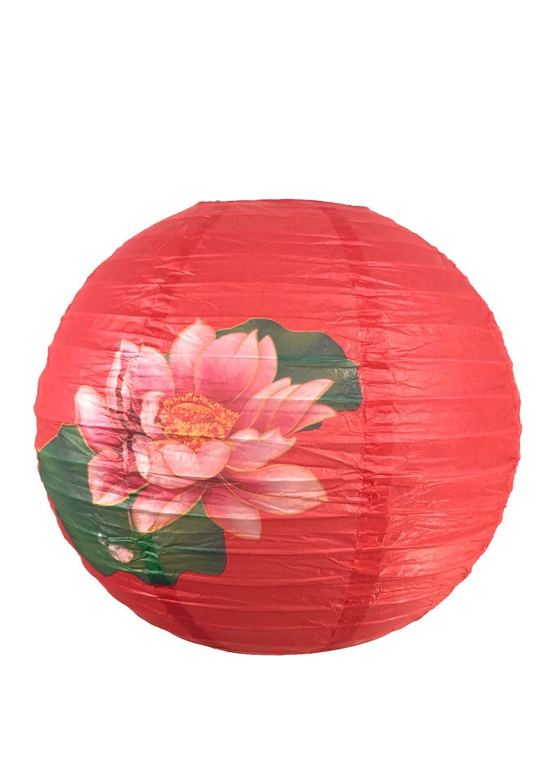 1 x 5 pcs National Day Event Lantern Decor Red Lotus 