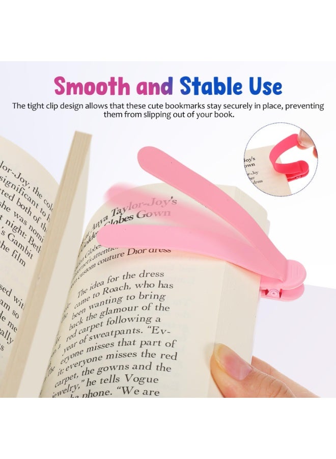 CMGTYYD 6 Pieces Silicone Automatic Bookmarks Smart Bookmarks Silicone Bookmarks Cute Bookmark Clip Book Accessories For Reading Lovers Men and Women Bookmarks - Image 5