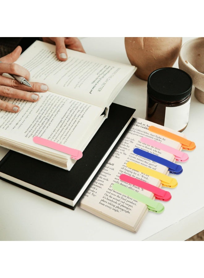 CMGTYYD 6 Pieces Silicone Automatic Bookmarks Smart Bookmarks Silicone Bookmarks Cute Bookmark Clip Book Accessories For Reading Lovers Men and Women Bookmarks - Image 4