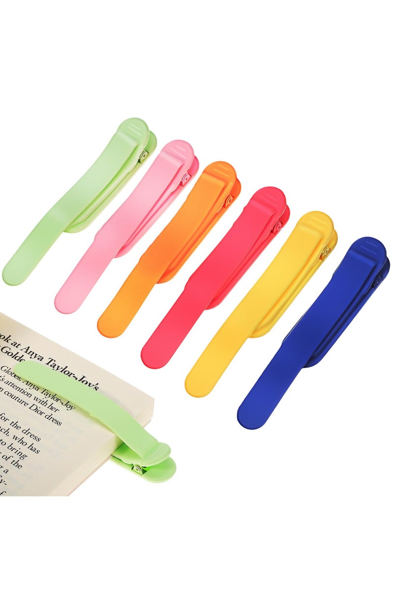CMGTYYD 6 Pieces Silicone Automatic Bookmarks Smart Bookmarks Silicone Bookmarks Cute Bookmark Clip Book Accessories For Reading Lovers Men and Women Bookmarks - Image 1