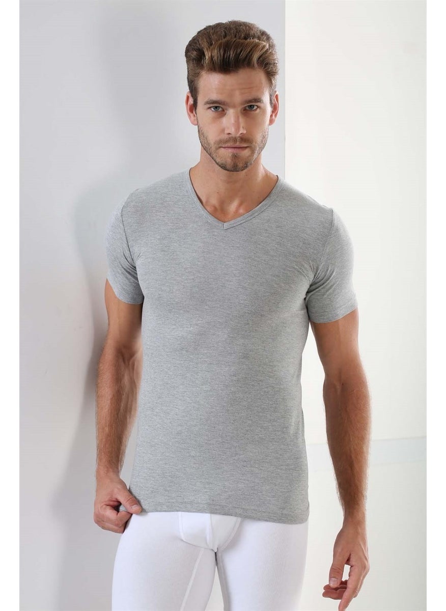 Arma Yıldız - Arma Star Combed Cotton Men's Colorful V Neck Undershirt 3 Piece Set - Image 1
