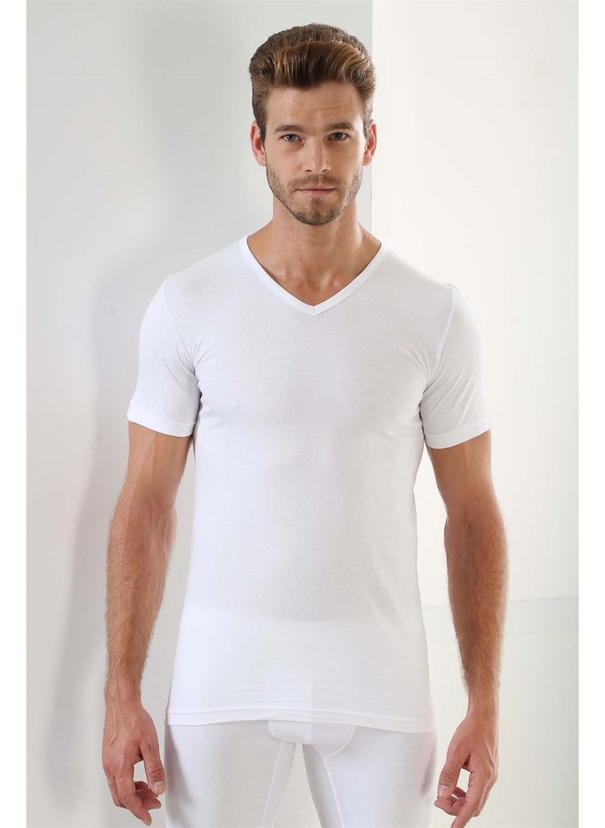 Arma Yıldız - Arma Star Combed Cotton Men's Colorful V Neck Undershirt 3 Piece Set - Image 1