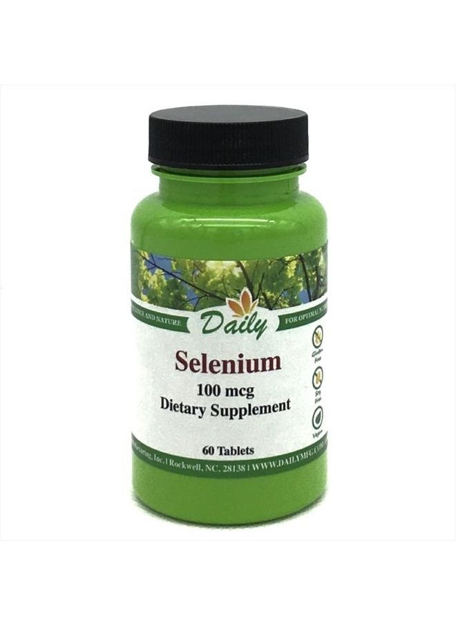 Daily Manufacturing Daily's Selenium (100 mcg, Gluten Free, Soy Free, Vegan, 60 Tablets)  - Image 1
