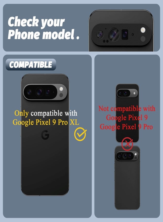 Orzero (2 Pack) Camera Lens Protector Compatible for Google Pixel 9 Pro XL, Protector de Cámera Premium Metal and Glass Precise Camera Cutouts High Definition Anti-Scratch (Black) - Image 2