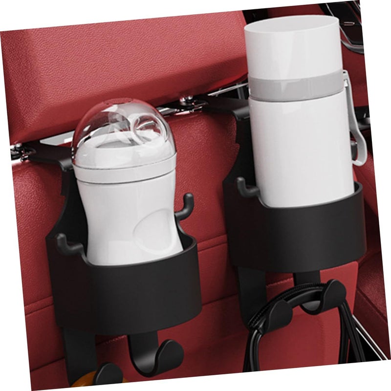 Multipurpose Car Headrest Cup Holder Backseat Organizer Black Adjustable Storage For Drinks Phones - Image 5