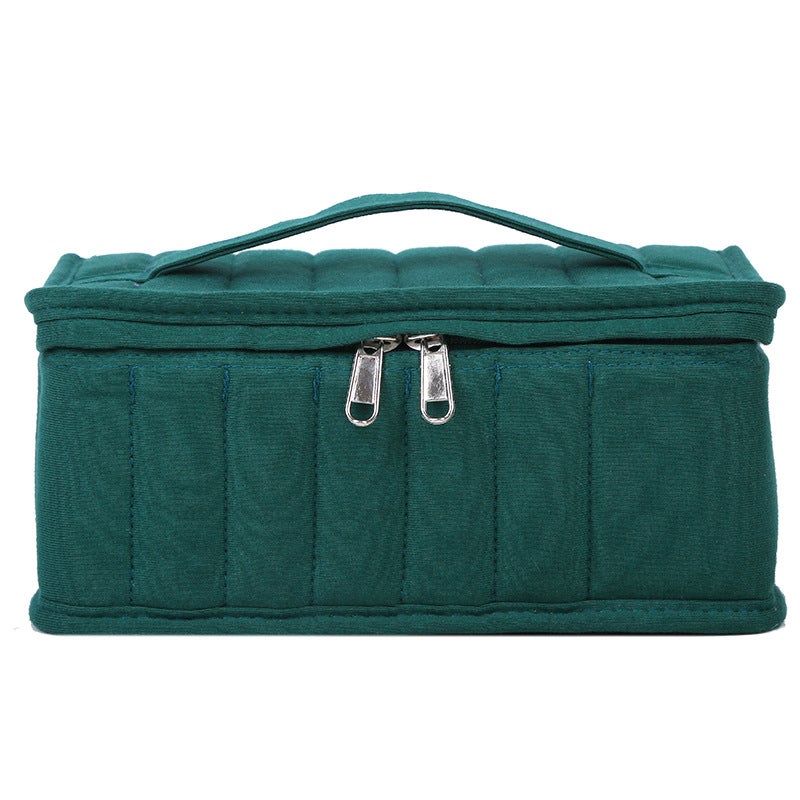 Large Capacity Essential Oil Organizer Tote 38-Slot Green