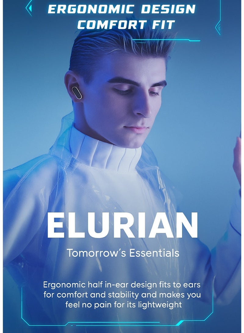 Elurian Air Wireless Earbuds, Bluetooth 6.0, TWS, In-Ear Headphones, Noise Cancelling, Gaming Mode, Fast Charging - Image 4