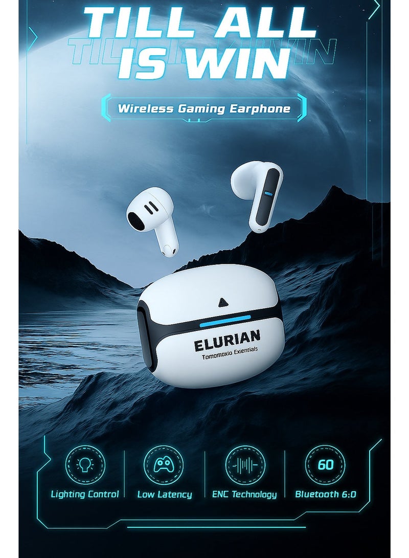 Elurian Air Wireless Earbuds, Bluetooth 6.0, TWS, In-Ear Headphones, Noise Cancelling, Gaming Mode, Fast Charging - Image 2