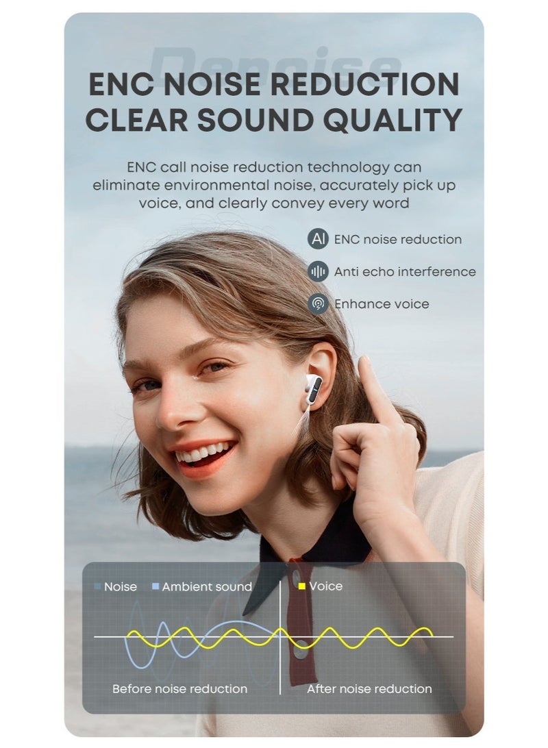 Elurian Air Wireless Earbuds, Bluetooth 6.0, TWS, In-Ear Headphones, Noise Cancelling, Gaming Mode, Fast Charging - Image 3