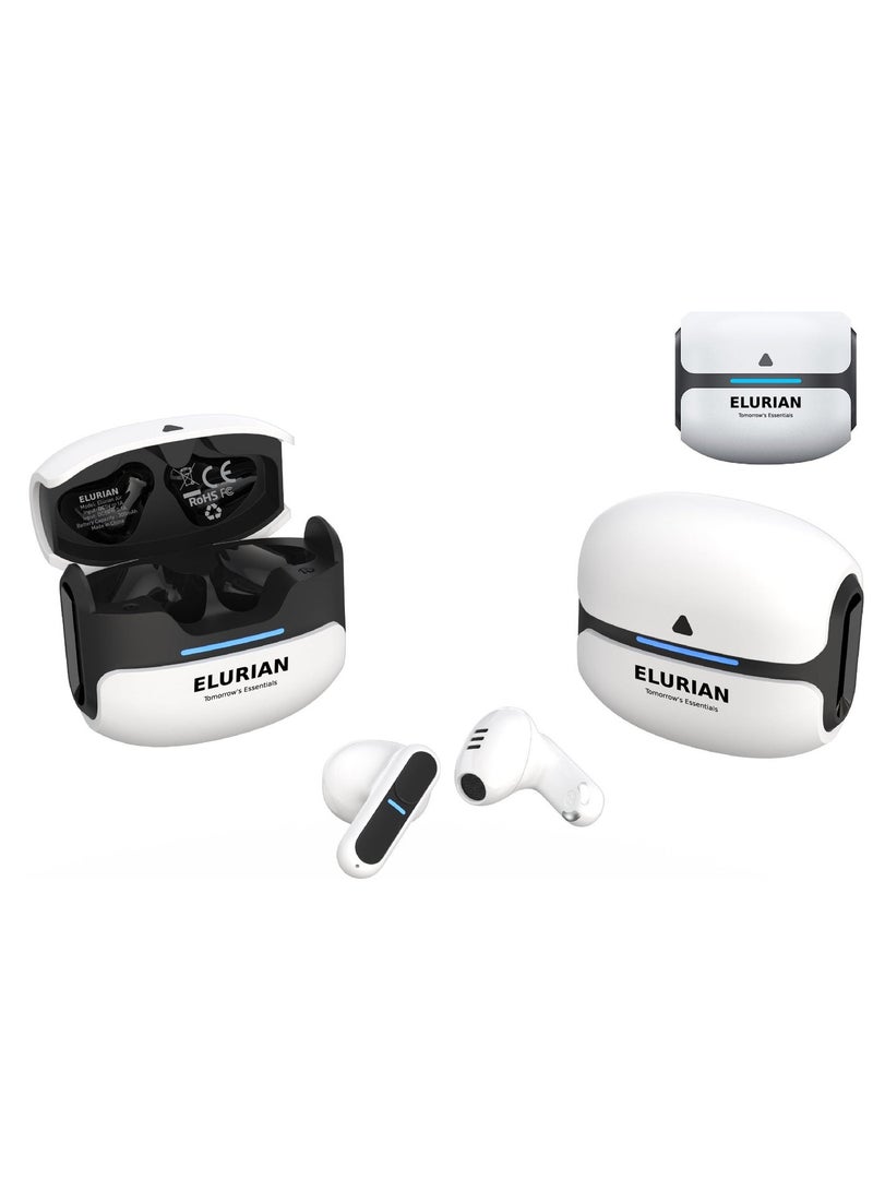 Elurian Air Wireless Earbuds, Bluetooth 6.0, TWS, In-Ear Headphones, Noise Cancelling, Gaming Mode, Fast Charging - Image 1